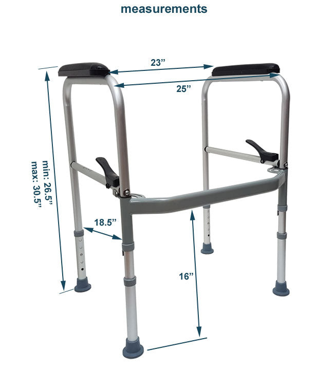 Folding Toilet Safety Frame – MOBB, Lightweight, Universal Fit, 300 lb Capacity