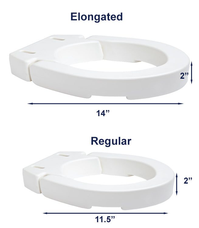 2" Hinged Raised Toilet Seat