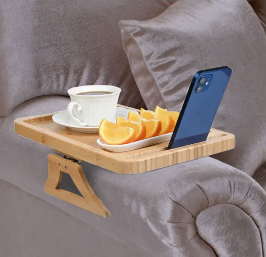 MOBB Bamboo Clip on Couch Tray Table: MHBCCT