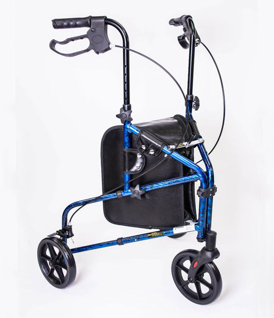 3 Wheel Aluminum Rollator Blue by MOBB