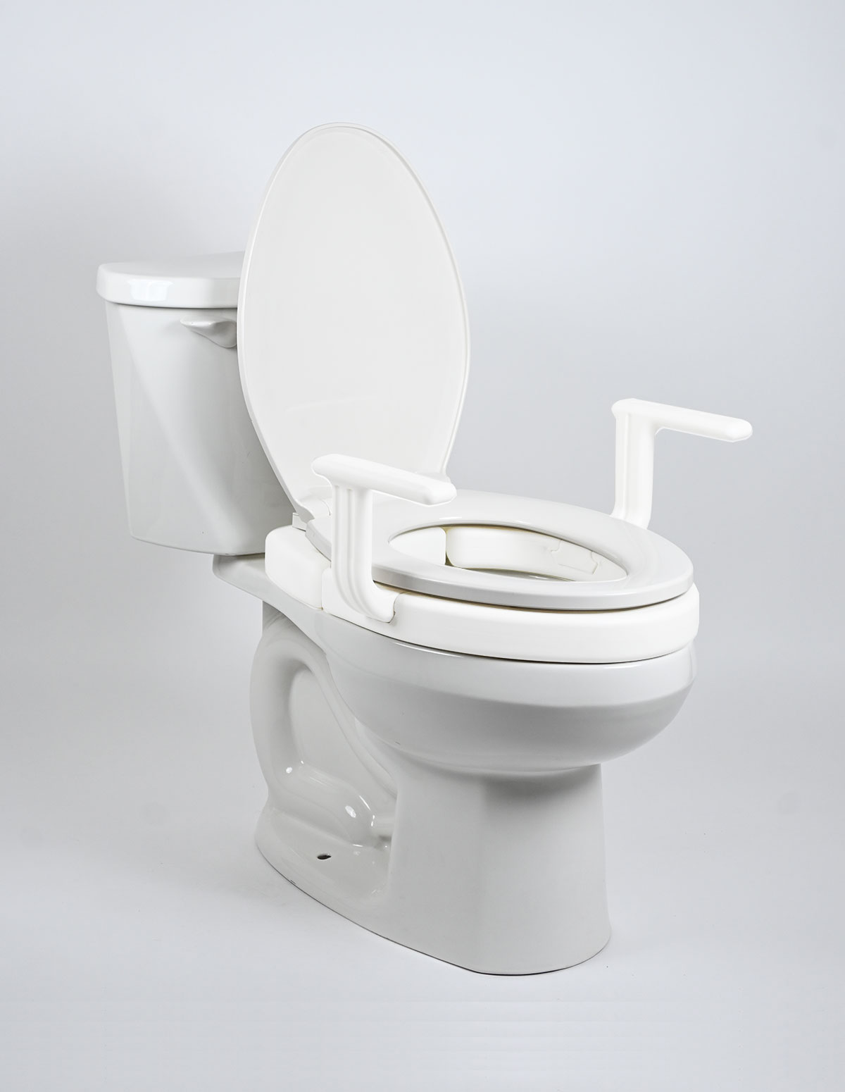 2" Hinged Raised Toilet Seat w/Handles