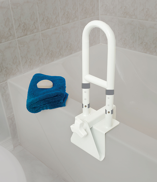 MOBB Clamp-On Bathtub Safety Rail – Powder Coated, Scratch Resistant