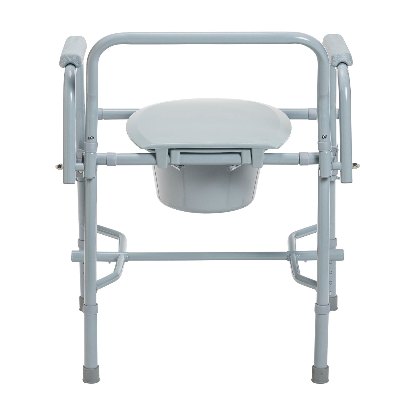 Steel Drop Arm Bedside Commode with Padded Arms