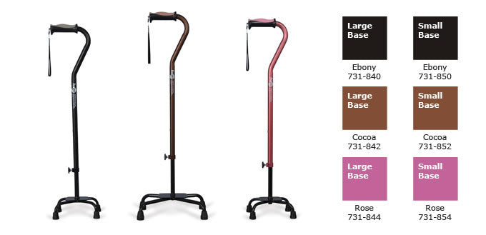 Hugo Ergonomic Quad Cane   -   Large Base