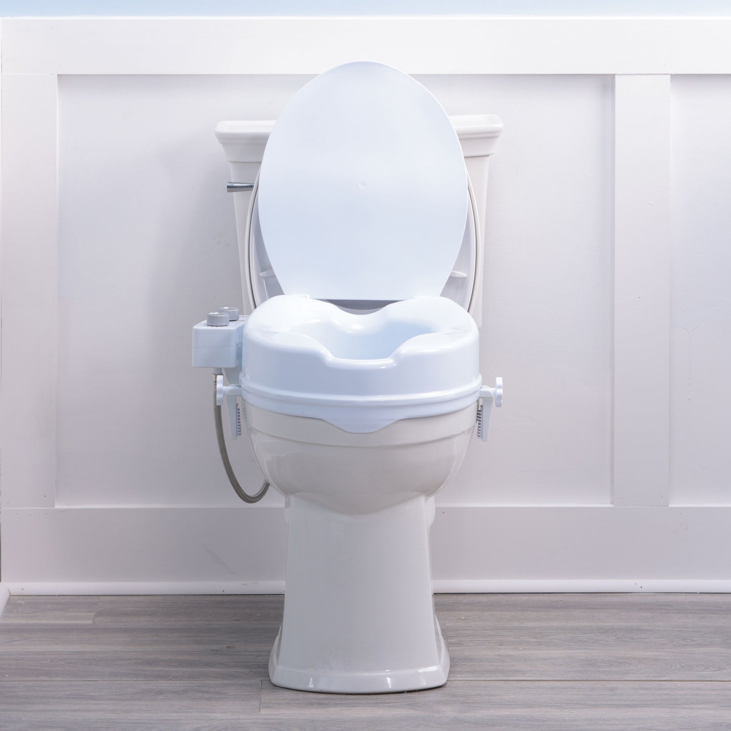 PreserveTech Raised Toilet Seat with Bidet, Ambient Water