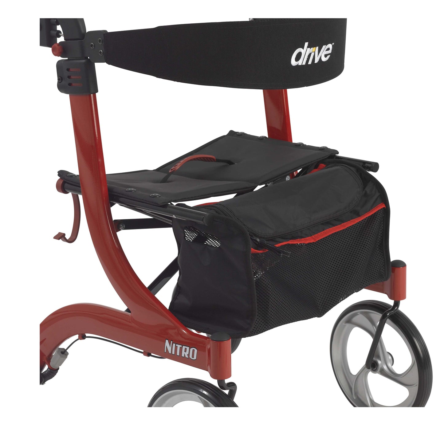 Nitro Euro Style Walker Rollator, Red