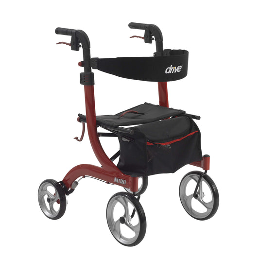 Nitro Euro Style Walker Rollator, Red