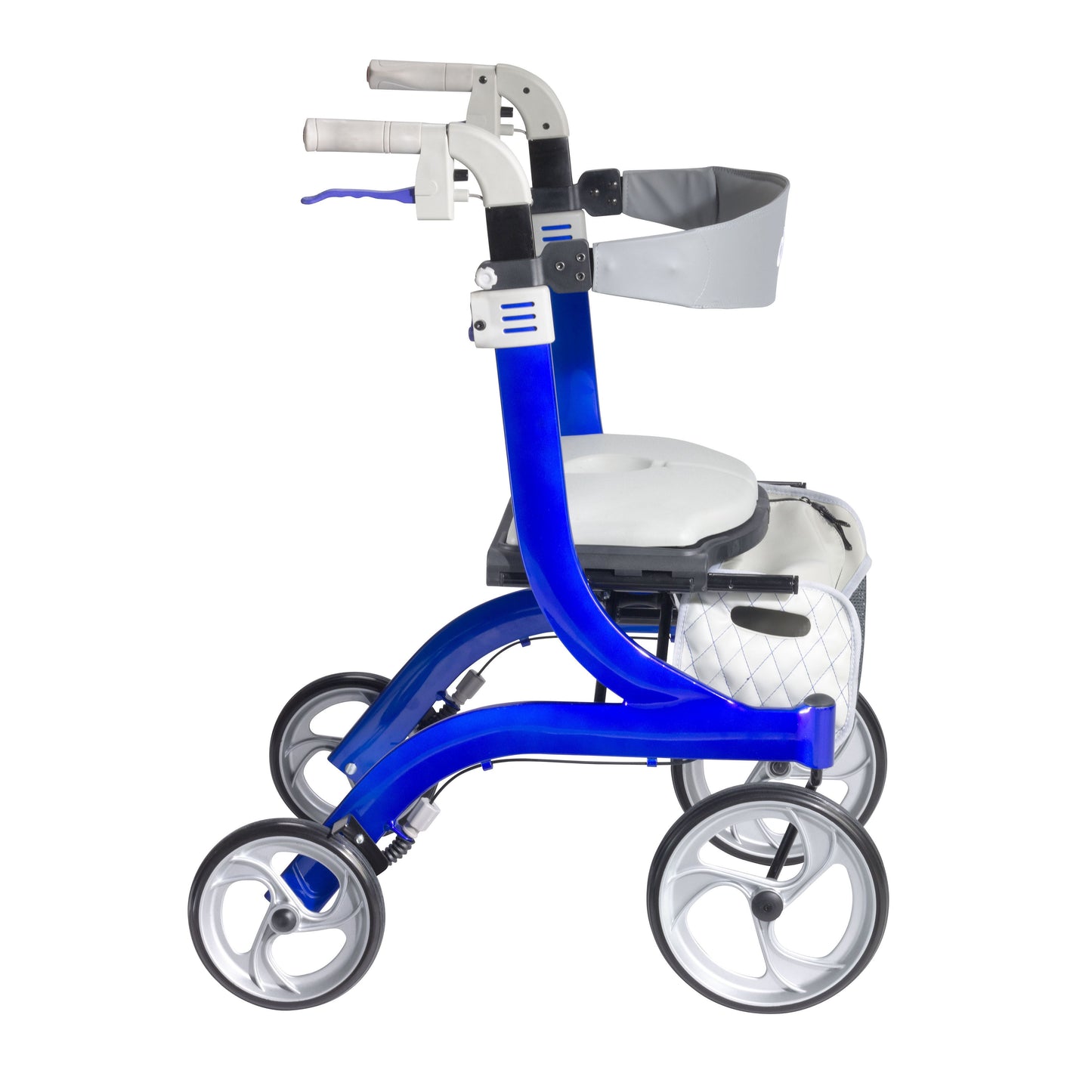 Nitro DLX Euro Style Walker Rollator, Sleek Blue