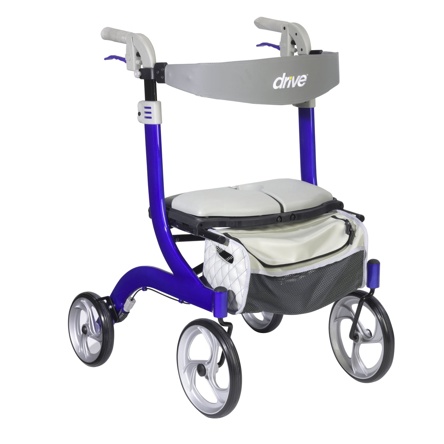 Nitro DLX Euro Style Walker Rollator, Sleek Blue