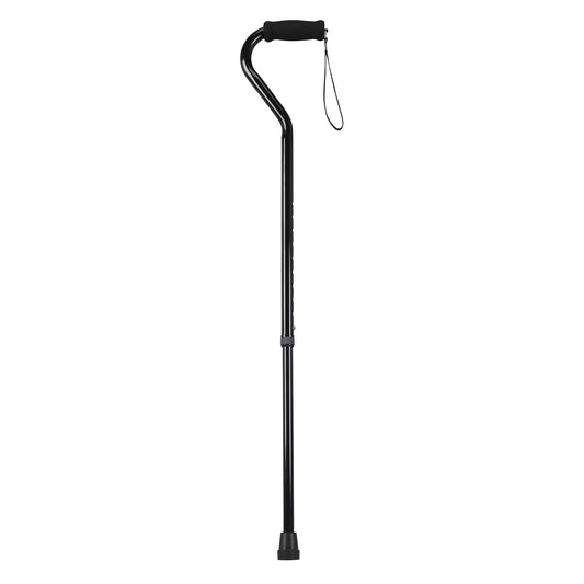 Foam Grip Offset Handle Walking Cane, Black