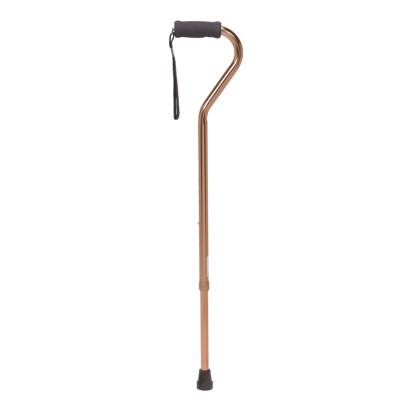 Foam Grip Offset Handle Walking Cane, Bronze