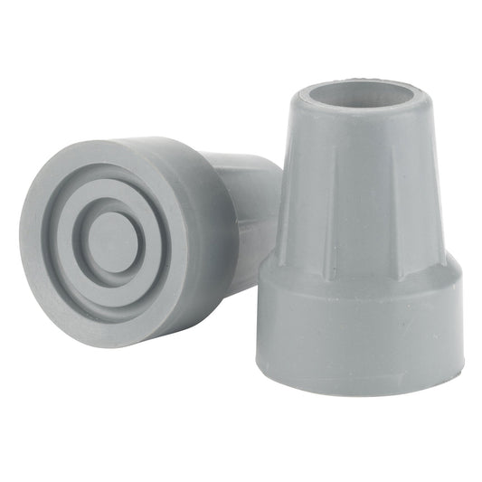 Crutch Tips, 7/8", Gray, 1 Pair