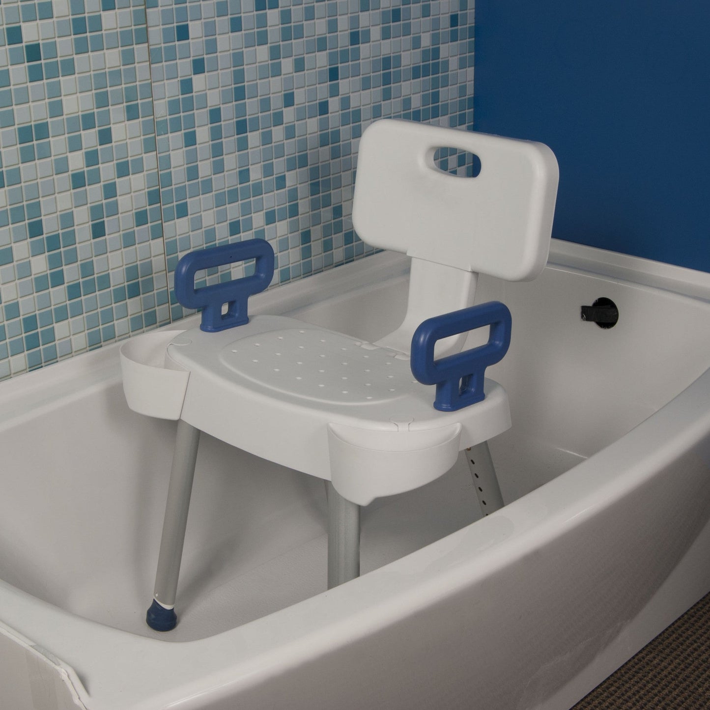 Drive Medical Bathroom Safety Shower Chair with Folding Back