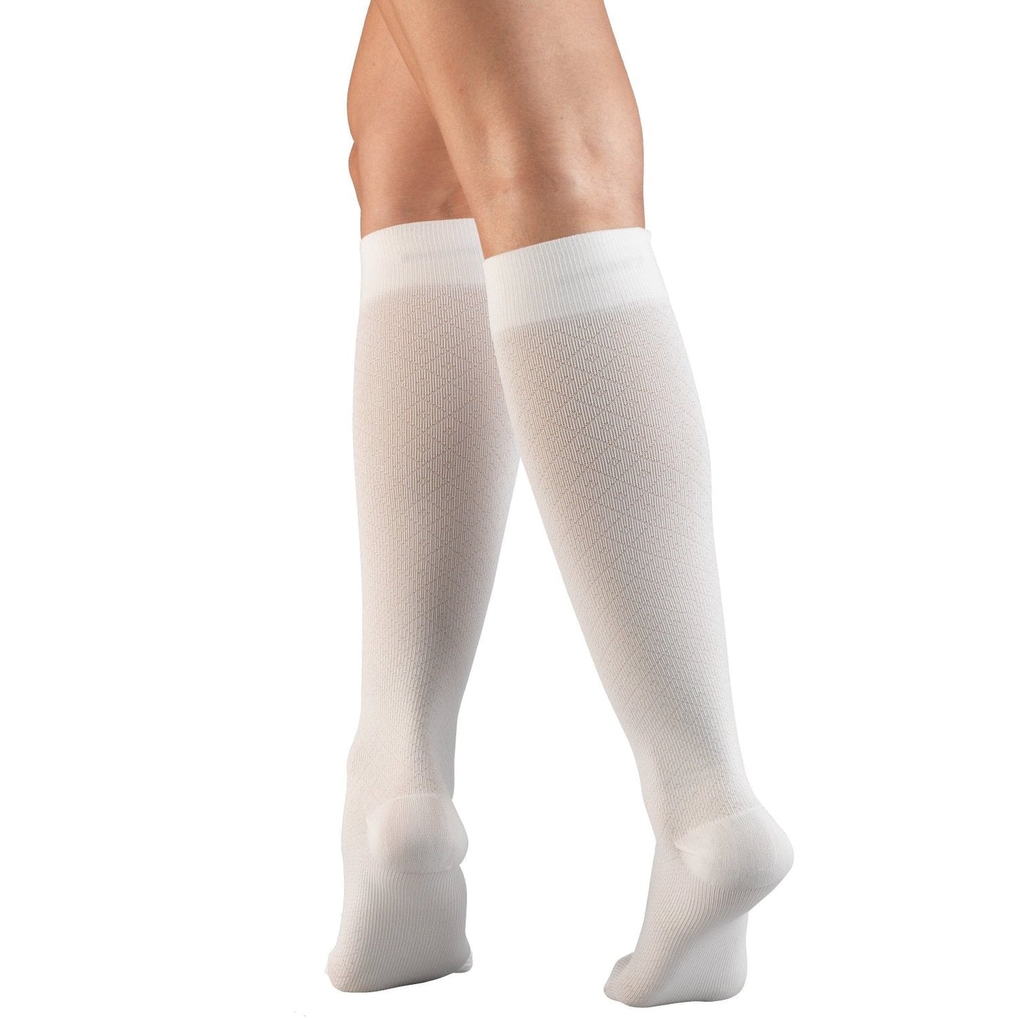 Ladies' Socks Diamond Pattern Knee High Closed Toe 15-20 mmHg
