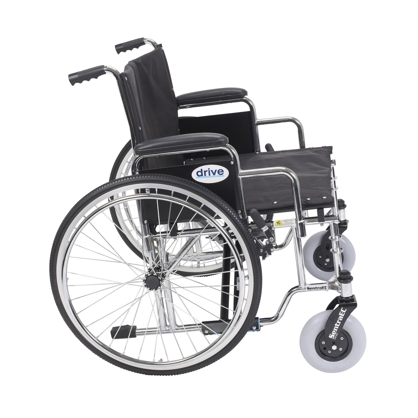 Sentra EC Heavy Duty Extra Wide Wheelchair, Detachable Desk Arms, 26" Seat