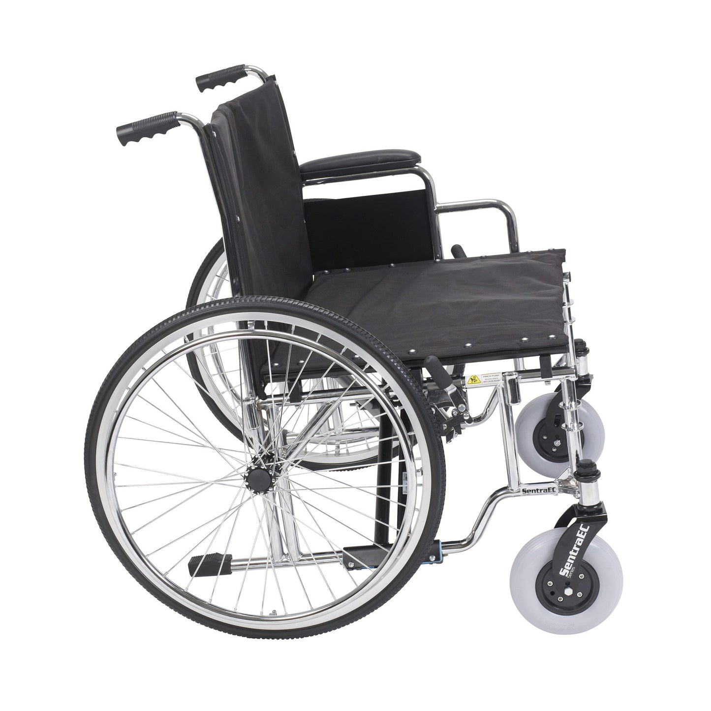 Sentra EC Heavy Duty Extra Wide Wheelchair, Detachable Desk Arms, 26" Seat