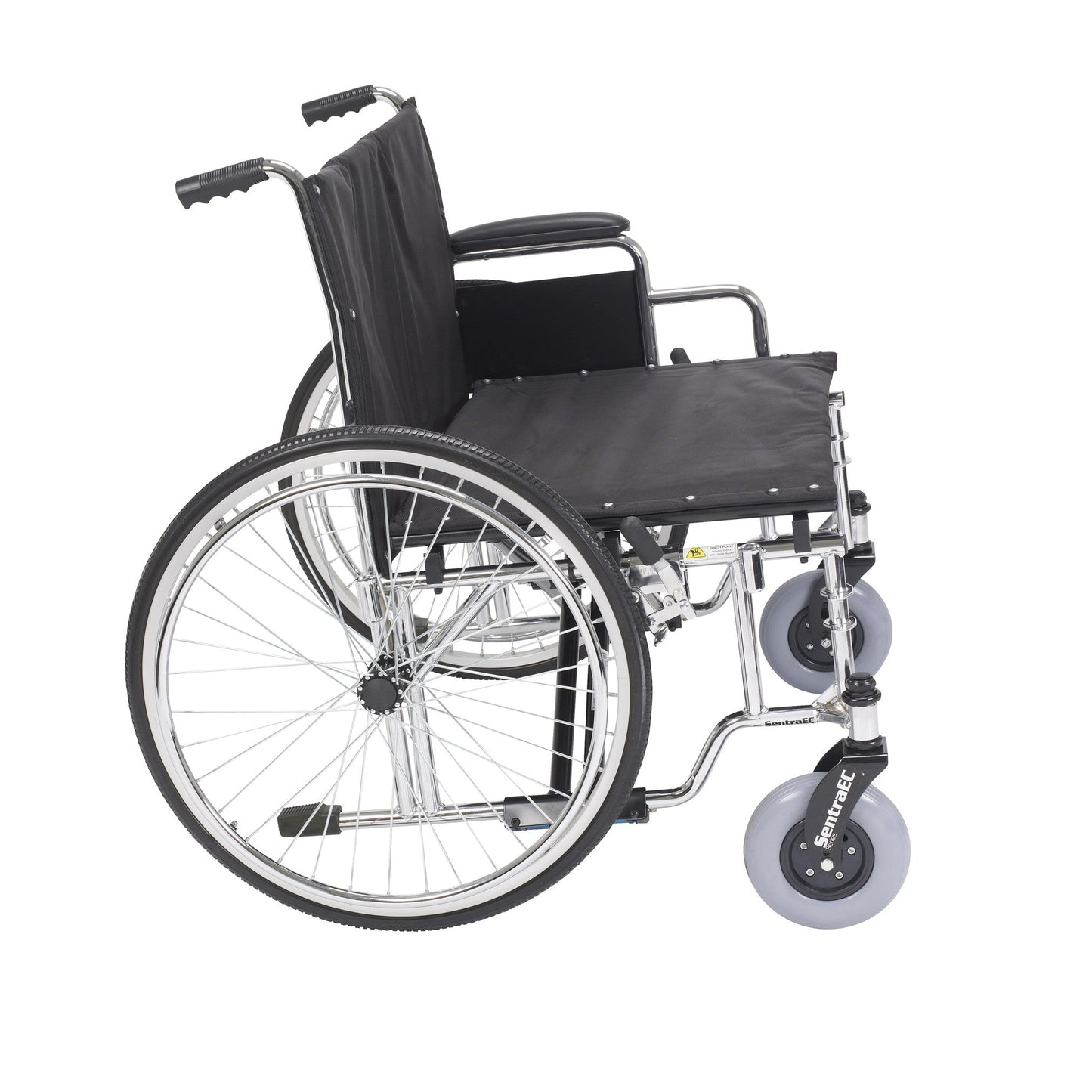 Drive Medical Sentra EC Heavy Duty Extra Wide Wheelchair, Detachable Desk Arms, 28" Seat