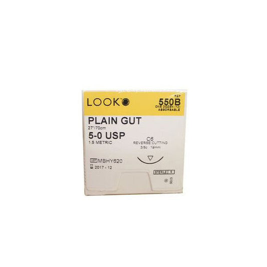 Suture – 2-0 Plain Gut, 27 In, with C-7 Needle