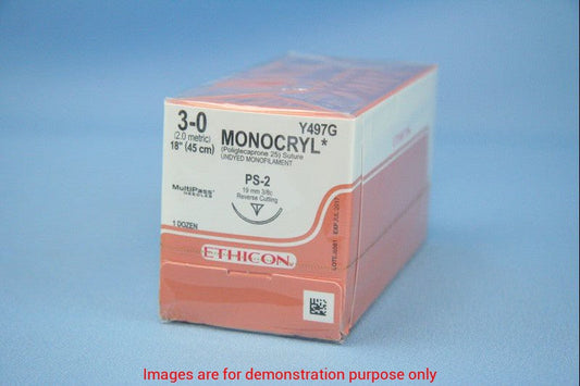 Suture Monocryl Undyed 18 In Sz 3-0 45Cm Ps-2 Needle