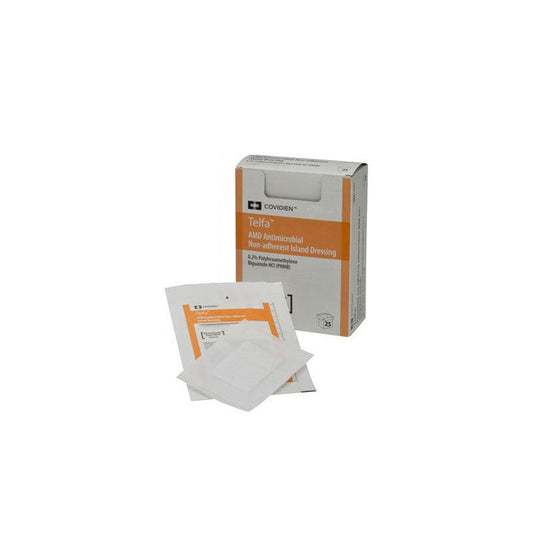 Telfa Amd Non-Adherentisland Dressing , Antimicrobial,Sterile 4" X 8"