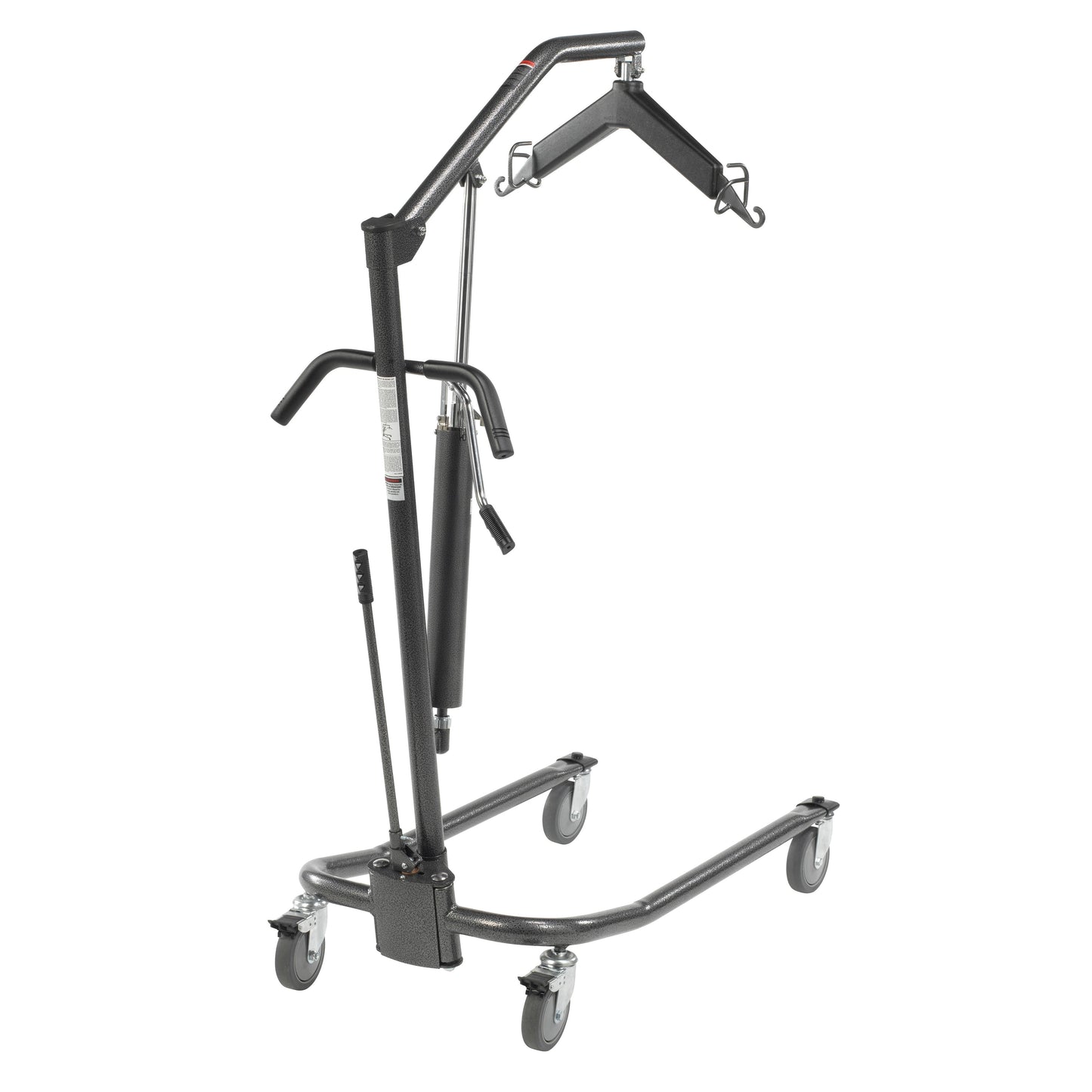 Hydraulic Patient Lift with Six Point Cradle, 5" Casters, Silver Vein