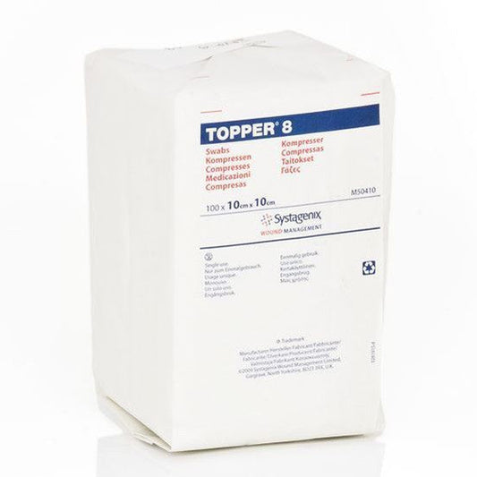 Topper 8 Non-Sterile Swabs – 4 Ply, 10 cm x 10 cm
