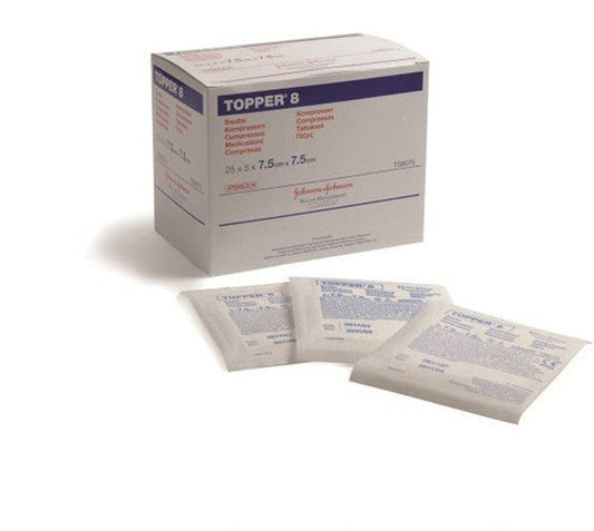 Topper 8 Non-Woven Swabs – 4-Ply, Sterile, 10 cm x 20 cm