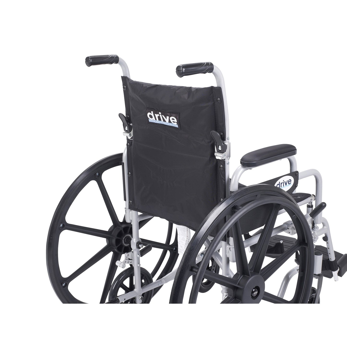 Poly Fly Light Weight Transport Chair Wheelchair with Swing away Footrests, 18" Seat