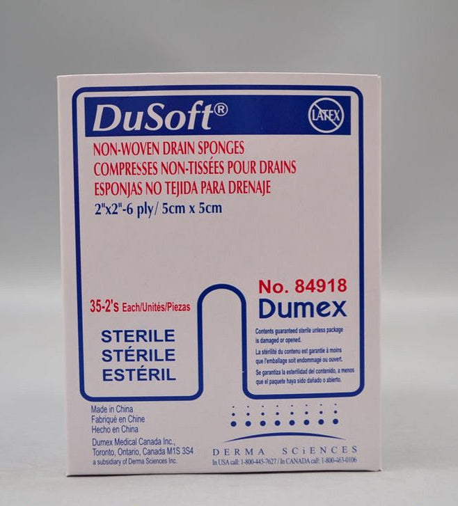 Trach Drain Sponge Non Woven Sterile,  2X2 6Ply