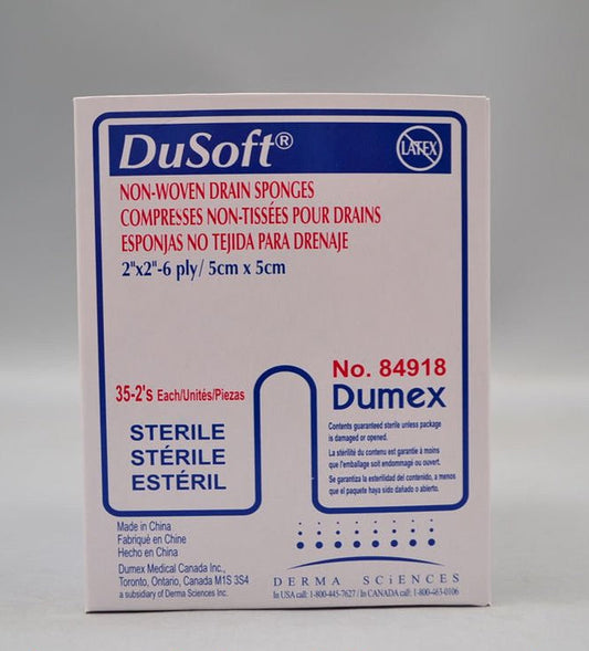 Trach Drain Sponge Non Woven Sterile,  2X2 6Ply
