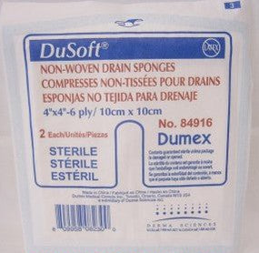 Tracheotomy/Drain Sponge Non-Woven 4" X 4",6Ply