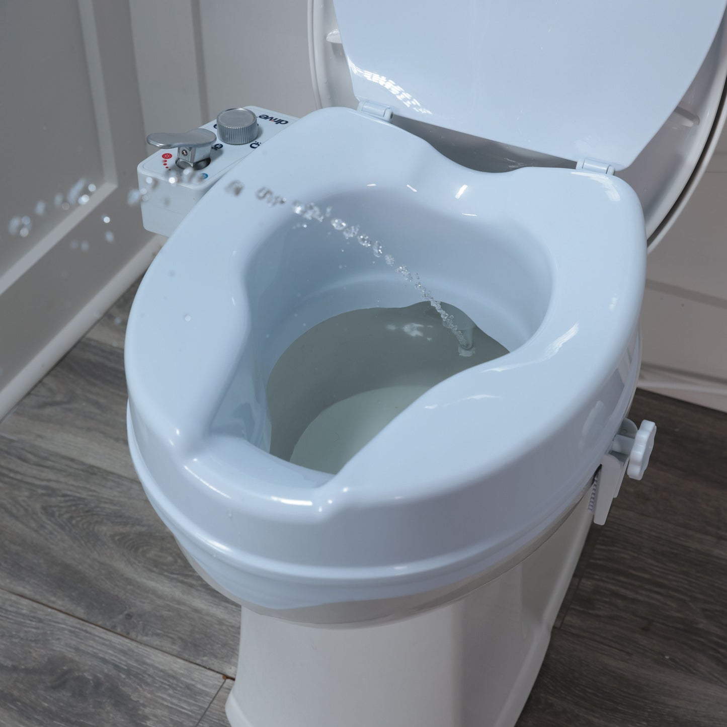 PreserveTech Raised Toilet Seat with Bidet, Ambient & Warm Water