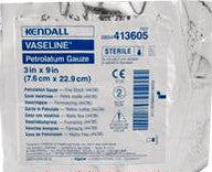 Vaseline Petrolatum Gauze, 3In X 9In, Sterile, Non-Adherent.