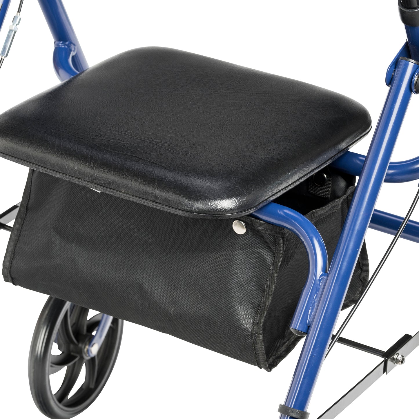 Drive Medical Four Wheel Walker Rollator with Fold Up Removable Back Support