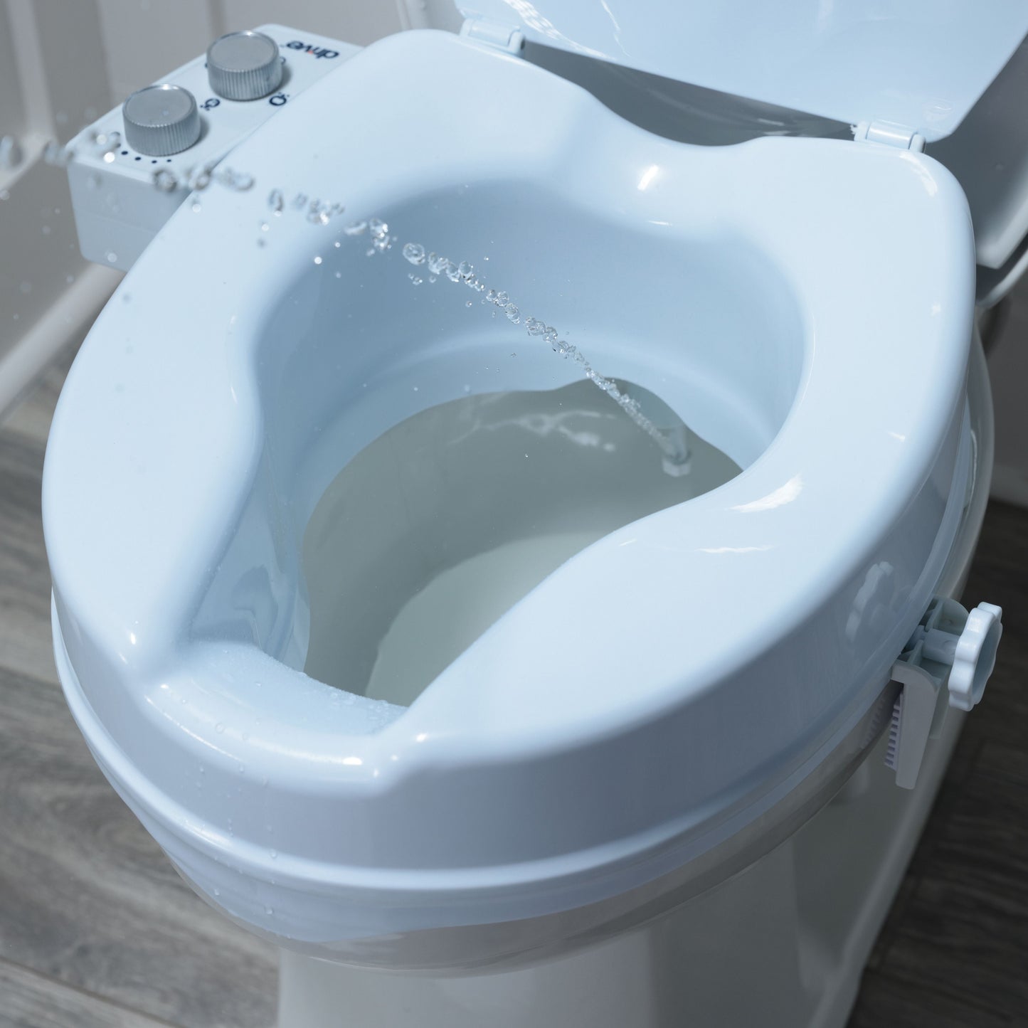 PreserveTech Raised Toilet Seat with Bidet, Ambient Water